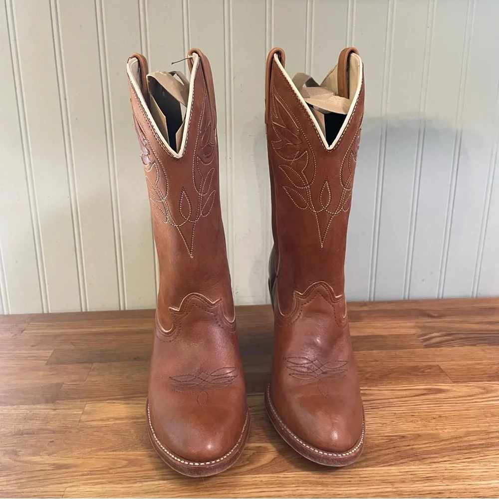 Vintage 80’s Acme Women’s Leather Cowboy Boots (9M) - Picture 3 of 11